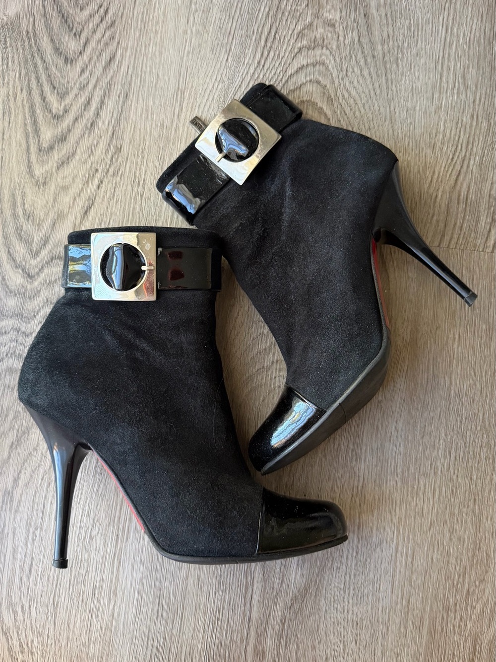 Nero Bianco Black Suede Leather Ankle Boots